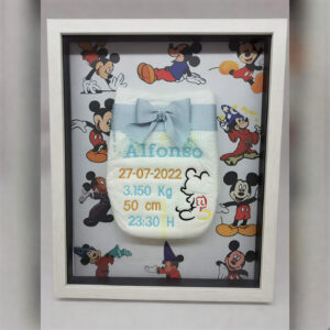 Cuadro pañal natalicio